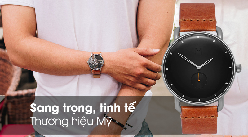 Đồng hồ Nam MVMT D-MR01-BSL có thiết kế sang trọng, tinh tế.
