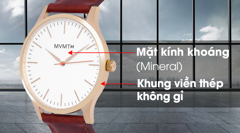 Đồng hồ nam MVMT D-MT01-WBR có độ bền khá, khung viền chắc chắn Đồng hồ nam MVMT D-MT01-WBR có độ bền khá, khung viền chắc chắn