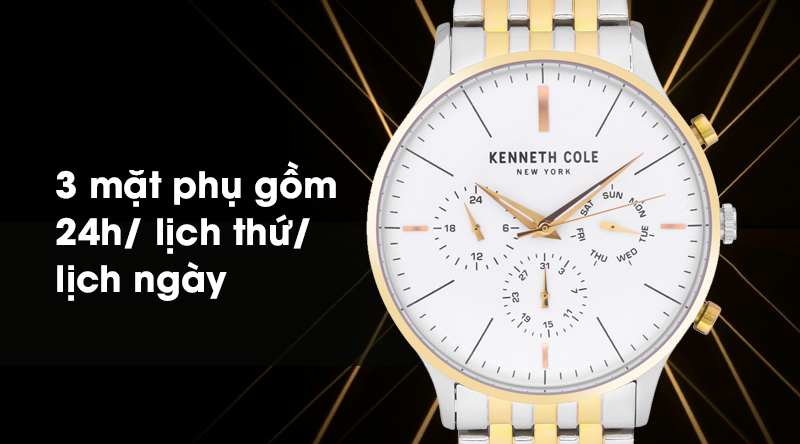 Đồng hồ nam Kenneth Cole KC50586003 có 3 mặt phụ