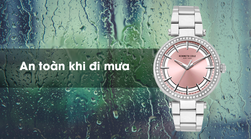 Đồng hồ nữ Kenneth Cole KC50798001 có hệ số chống nước 3 ATM Đồng hồ nữ Kenneth Cole KC50798001 có hệ số chống nước 3 ATM