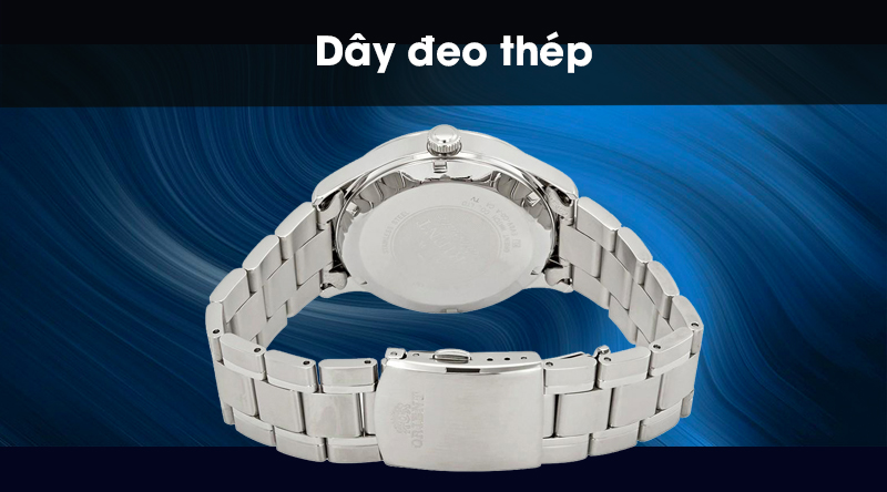 Đồng hồ Nam Orient FEV0V001WH có dây đeo bền bỉ, sáng bóng
