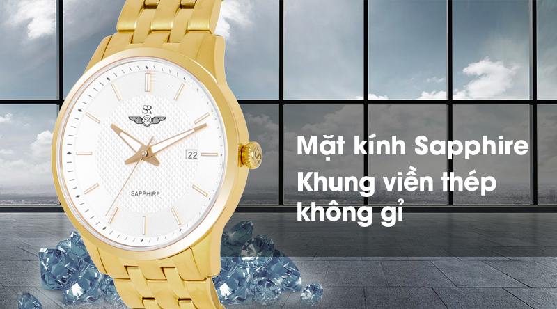 Đồng hồ nam SR Watch SG7332.1402 có mặt kính cao cấp, khung viền chống ăn mòn Đồng hồ nam SR Watch SG7332.1402 có mặt kính cao cấp, khung viền chống ăn mòn
