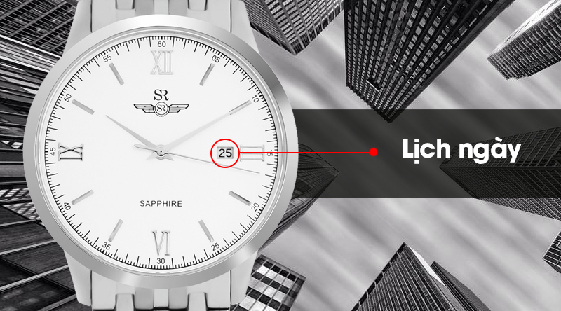 Đồng hồ nam SR Watch SG9002.1102 có lịch ngày tiện dụng