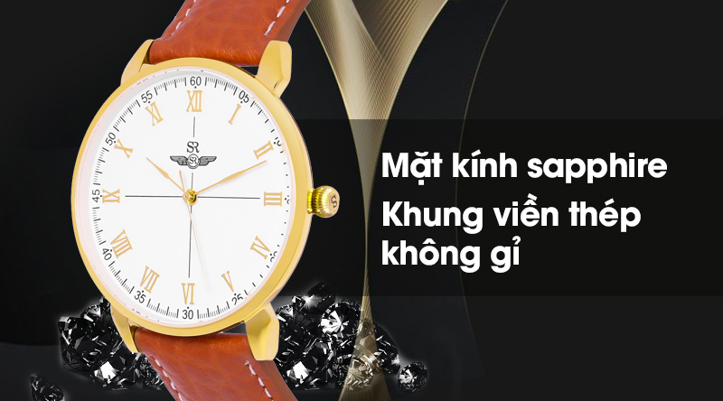 Đồng hồ nam SR Watch SG2089.4602RNT có khung viền cứng cáp, mặt kính có độ trong suốt cao Đồng hồ nam SR Watch SG2089.4602RNT có khung viền cứng cáp, mặt kính có độ trong suốt cao