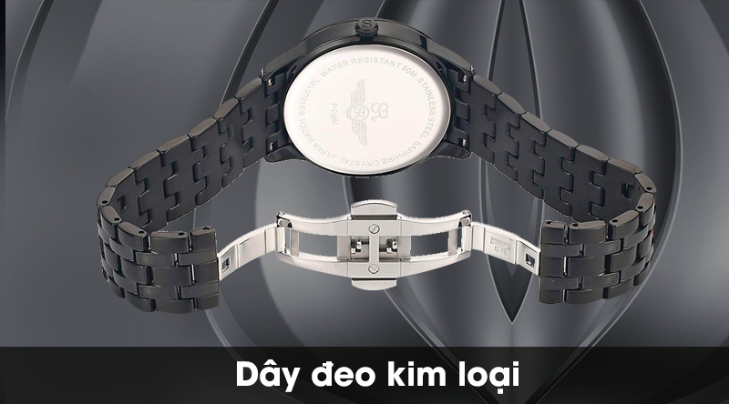 Đồng hồ nam SR Watch SG10051.1601PL có dây đeo kim loại bền bỉ, chống gỉ tốt