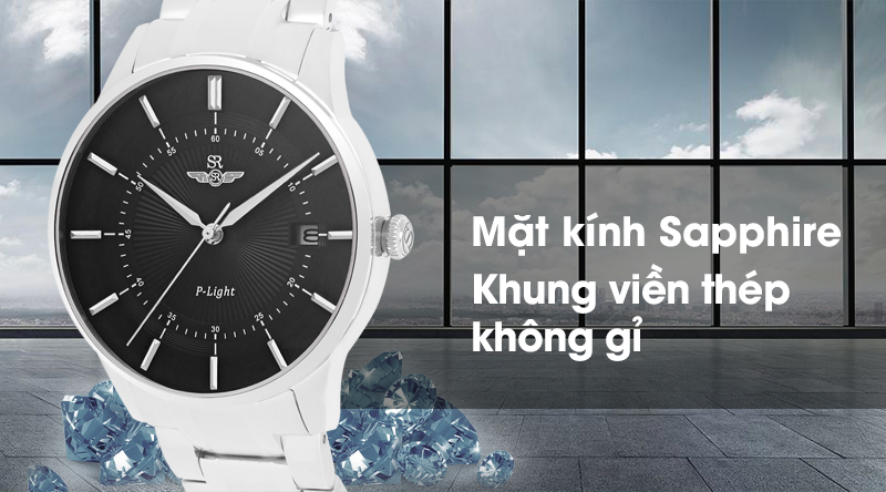 Đồng hồ nam SR Watch SG10061.1101PL có mặt kính cao cấp, khung viền chống ăn mòn Đồng hồ nam SR Watch SG10061.1101PL có mặt kính cao cấp, khung viền chống ăn mòn