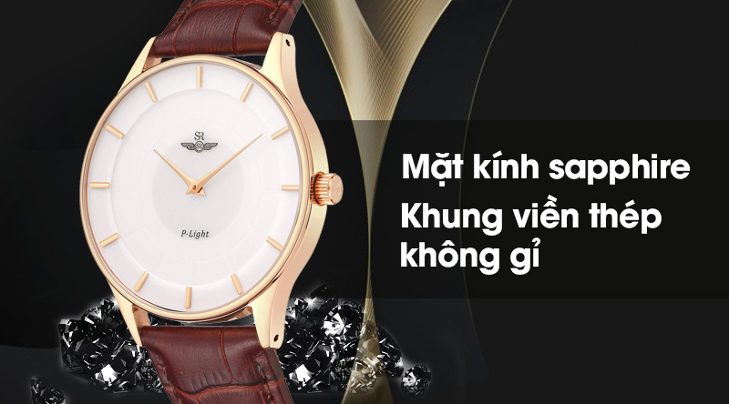 Đồng hồ nam SR Watch SG10070.4902PL được tích hợp mặt kính có độ cứng cao, khung viền chống ăn mòn Đồng hồ nam SR Watch SG10070.4902PL được tích hợp mặt kính có độ cứng cao, khung viền chống ăn mòn