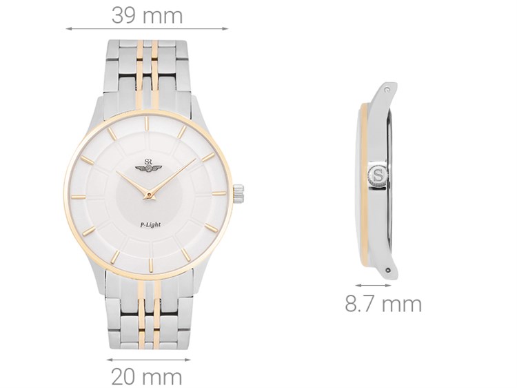 Đồng hồ SRWATCH 39 mm Nam SG10071.1202PL Màu Bạc