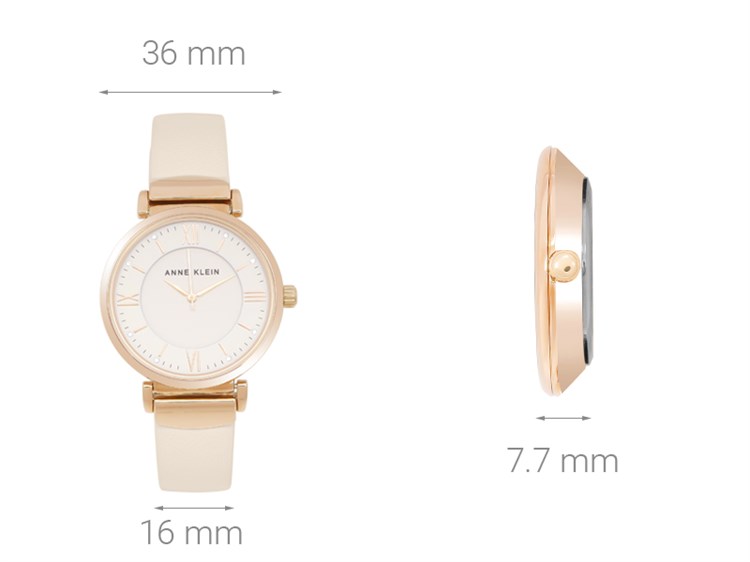 Đồng hồ ANNE KLEIN 36 mm Nữ AK/2666RGIV Màu Trắng