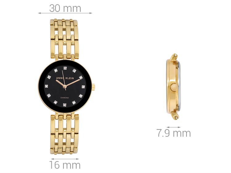 Đồng hồ ANNE KLEIN 30 mm Nữ AK/2944BKGB Màu Vàng