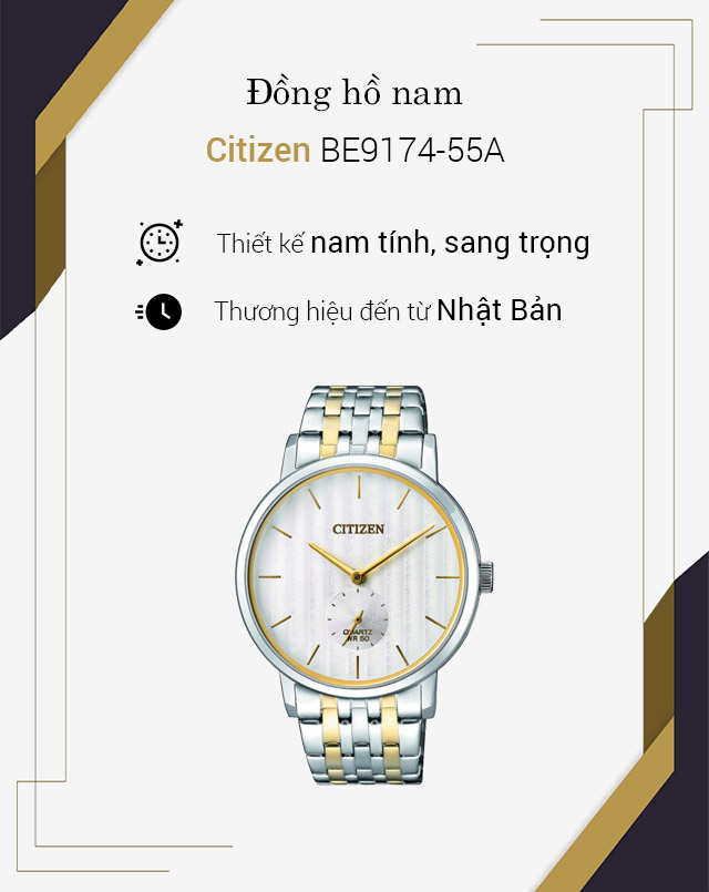 Tổng quan về đồng hồ nam Citizen BE9174-55A Tổng quan về đồng hồ nam Citizen BE9174-55A