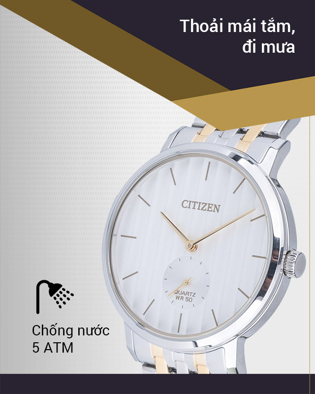 Đồng hồ nam Citizen BE9174-55A có hệ số chống nước 5 ATM Đồng hồ nam Citizen BE9174-55A có hệ số chống nước 5 ATM