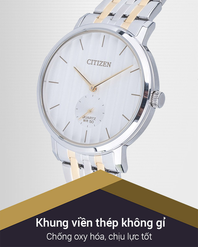Đồng hồ nam Citizen BE9174-55A có khung viền cứng cáp, chịu lực tốt Đồng hồ nam Citizen BE9174-55A có khung viền cứng cáp, chịu lực tốt