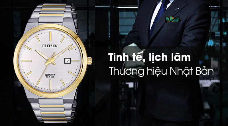 Đồng hồ nam Citizen BI5064-50A có thiết kế hiện đại Đồng hồ nam Citizen BI5064-50A có thiết kế hiện đại
