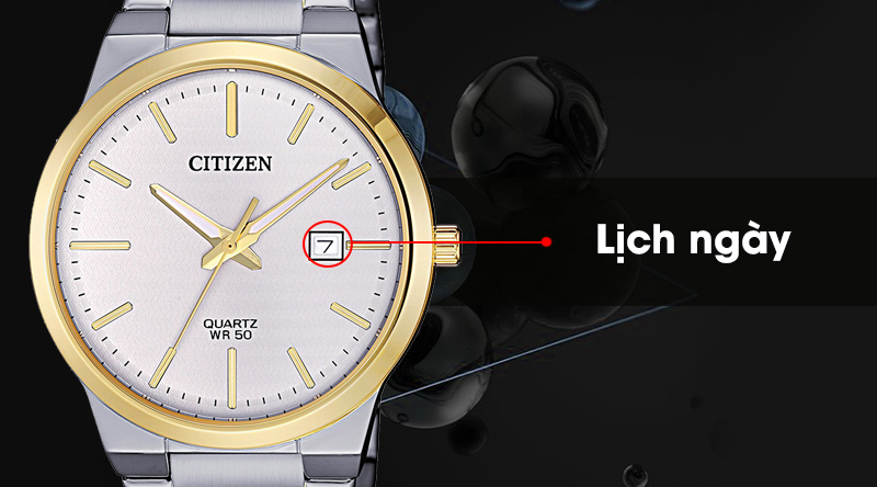 Đồng hồ nam Citizen BI5064-50A có lịch ngày tiện ích Đồng hồ nam Citizen BI5064-50A có lịch ngày tiện ích