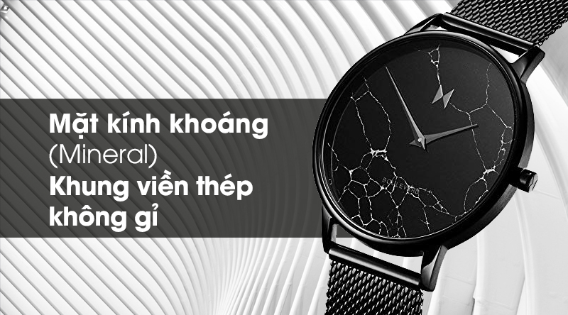 Đồng hồ nữ MVMT D-MB01-BLMA có mặt kính bền bỉ, khung viền cứng cáp Đồng hồ nữ MVMT D-MB01-BLMA có mặt kính bền bỉ, khung viền cứng cáp