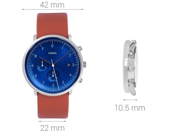 Đồng hồ FOSSIL Carlie 42 mm Nam FS5486 Màu Nâu