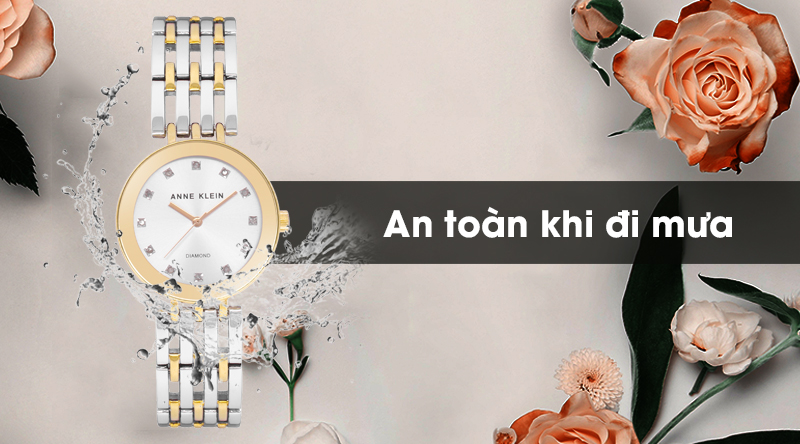 Đồng hồ nữ Anne Klein AK/2945SVTT an toàn khi đi mưa Đồng hồ nữ Anne Klein AK/2945SVTT an toàn khi đi mưa