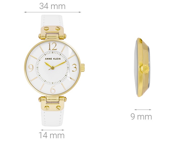 Đồng hồ ANNE KLEIN 34 mm Nữ 10/9168WTWT Màu Trắng