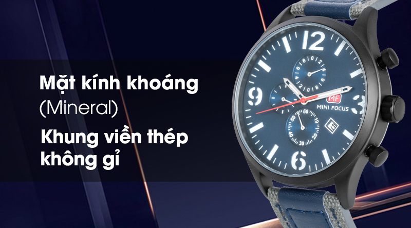Đồng hồ nam Mini Focus MF0003G.03 có mặt kính trong suốt, khung viền bền bỉ Đồng hồ nam Mini Focus MF0003G.03 có mặt kính trong suốt, khung viền bền bỉ