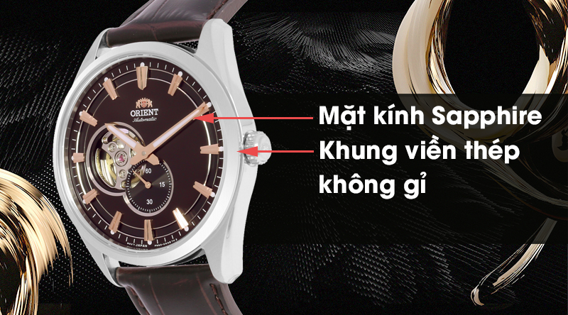 Đồng hồ nam Orient RA-AR0005Y10B có mặt kính cao cấp, khung viền chống ăn mòn