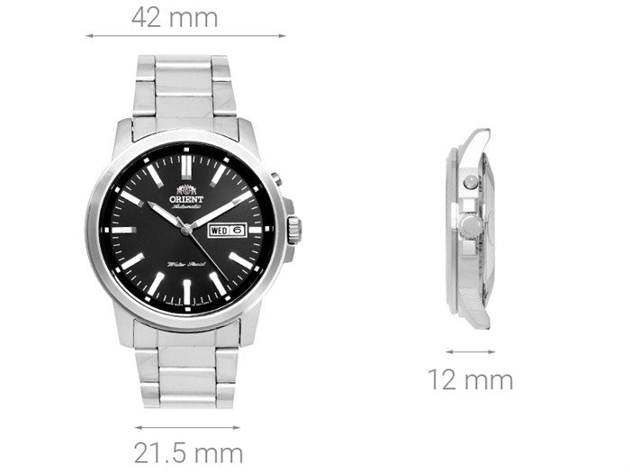 Đồng hồ Nam Orient FEM7J003B9 - Cơ tự động Màu Bạc