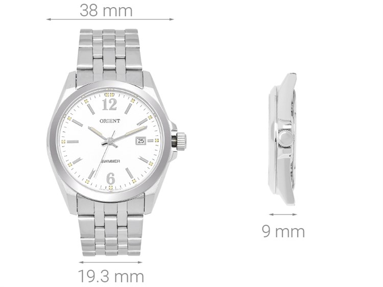 Đồng hồ ORIENT 38 mm Nam SUND6004W0 Màu Bạc