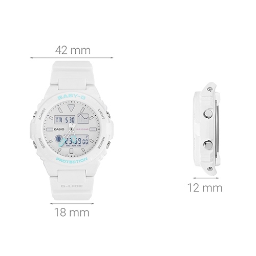 Đồng hồ BABY-G 42 mm Nữ BAX-100-7ADR Màu Trắng
