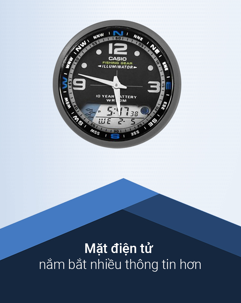 Đồng hồ Nam Casio AW-82D-1AVDF có mặt điện tử tiện dụng