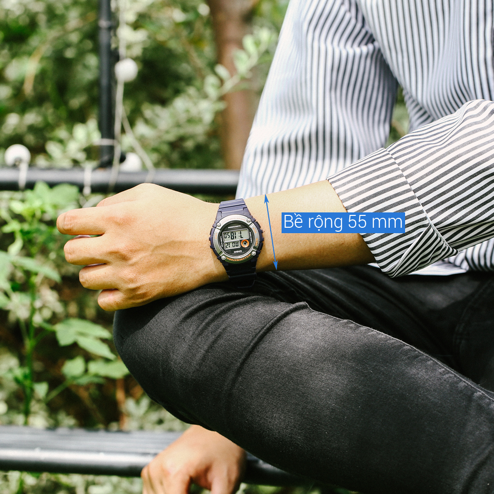 Đồng hồ CASIO 43.2 mm Nam W-216H-2BVDF