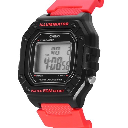 Đồng hồ CASIO 43 mm Nam W-218H-4BVDF Màu Đỏ