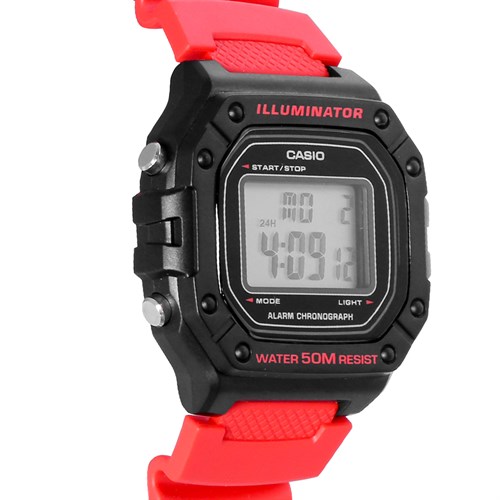 Đồng hồ CASIO 43 mm Nam W-218H-4BVDF Màu Đỏ