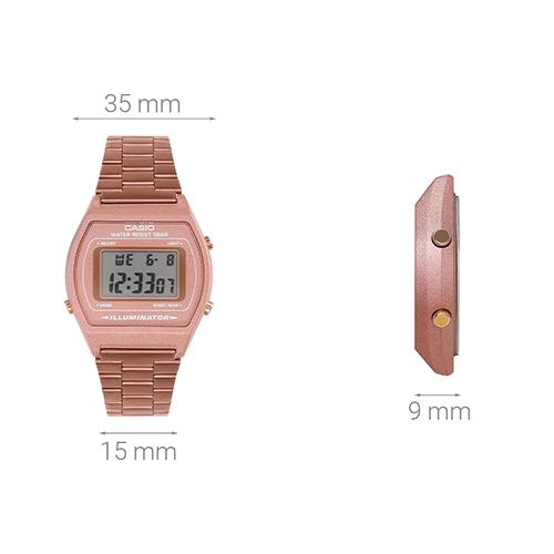 Đồng hồ CASIO 35 mm Nữ B640WC-5ADF Màu Vàng Hồng