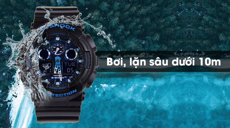 Đồng hồ Nam G-Shock GA-100CB-1ADR chống nước 20 ATM Đồng hồ Nam G-Shock GA-100CB-1ADR chống nước 20 ATM