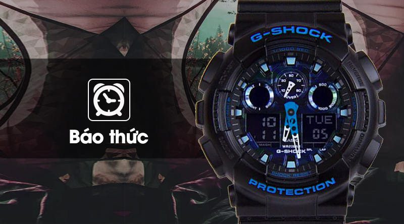 Đồng hồ Nam G-Shock GA-100CB-1ADR có chế độ báo giờ hàng ngày Đồng hồ Nam G-Shock GA-100CB-1ADR có chế độ báo giờ hàng ngày