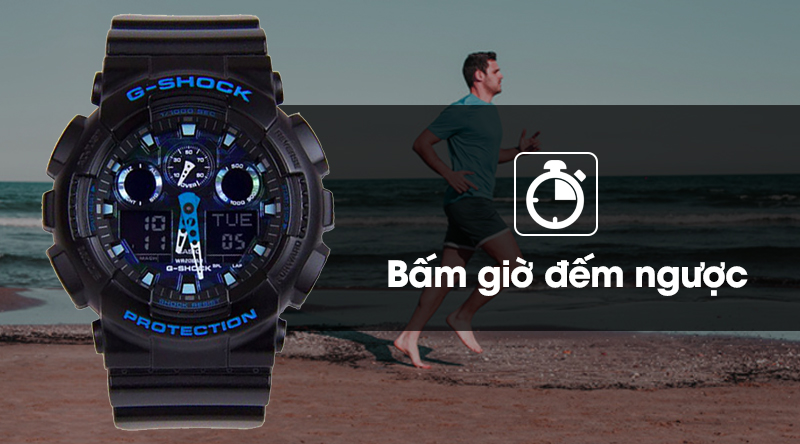 Đồng hồ Nam G-Shock GA-100CB-1ADR có tính năng bấm giờ đếm ngược Đồng hồ Nam G-Shock GA-100CB-1ADR có tính năng bấm giờ đếm ngược