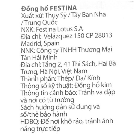 Đồng hồ Nam Festina F16886/1 Màu Xanh Dương