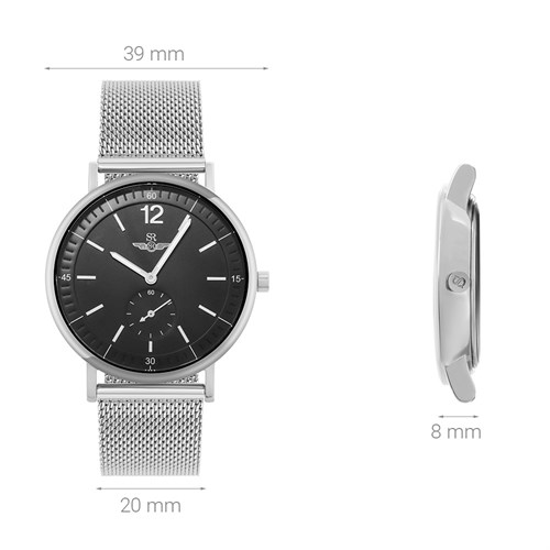 Đồng hồ SRWATCH 39 mm Nam SG2087.1101 Màu Bạc