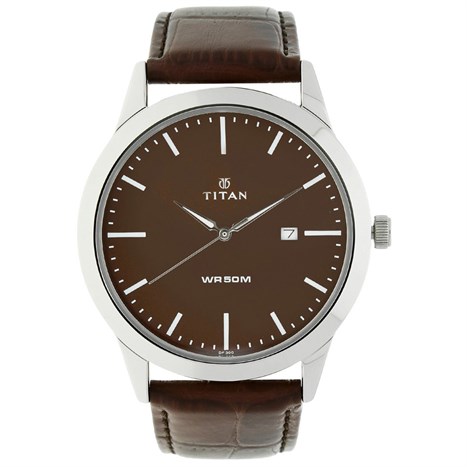 Đồng hồ TITAN 42 mm Nam 1584SL04 Màu Nâu