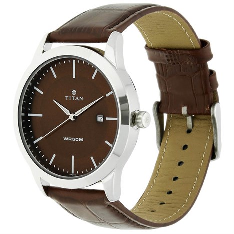 Đồng hồ TITAN 42 mm Nam 1584SL04 Màu Nâu