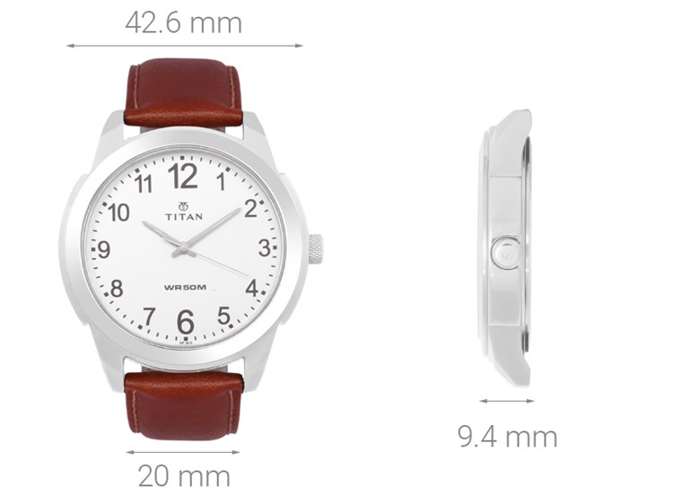 Đồng hồ TITAN 42.6 mm Nam 1585SL07 Màu Nâu