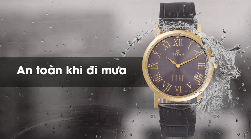 Đồng hồ nam Titan 1595YL02 có hệ số chống nước 3 ATM Đồng hồ nam Titan 1595YL02 có hệ số chống nước 3 ATM