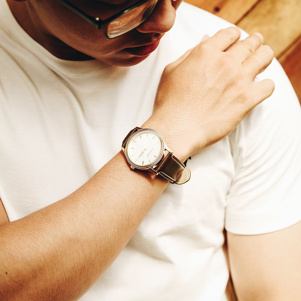 Đồng hồ TITAN Champagne 40.5 mm Nam 1650YL01