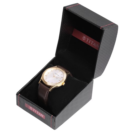 Đồng hồ TITAN Champagne 40.5 mm Nam 1650YL01 Màu Nâu