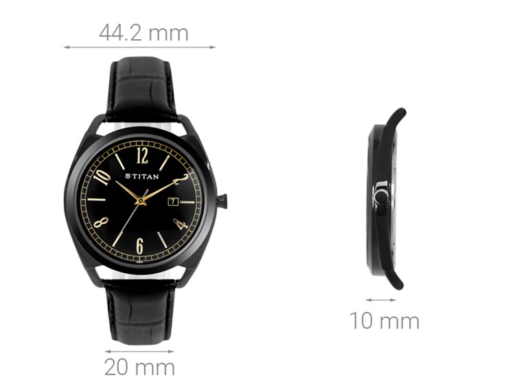 Đồng hồ TITAN 44.2 mm Nam 1675NL01 Màu Đen