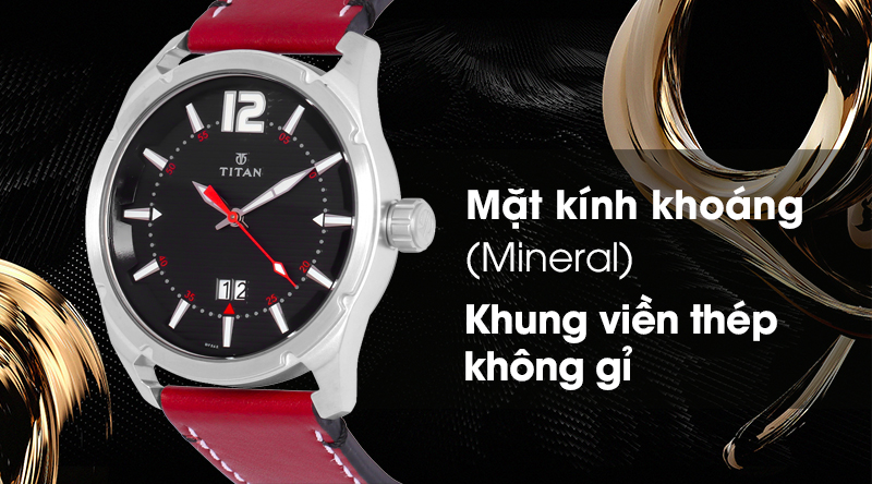 Đồng hồ nam Titan 1699SL01 có mặt kính bền bỉ, khung viền cứng cáp Đồng hồ nam Titan 1699SL01 có mặt kính bền bỉ, khung viền cứng cáp