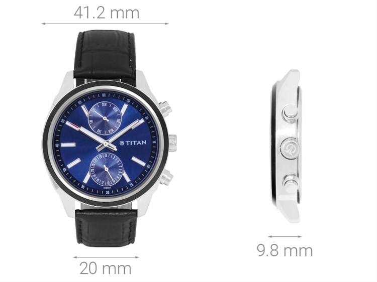 Đồng hồ TITAN 41.2 mm Nam 1733KL01 Màu Đen