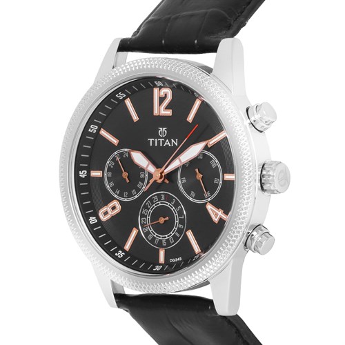 Đồng hồ TITAN 43 mm Nam 1734SL02 Màu Đen