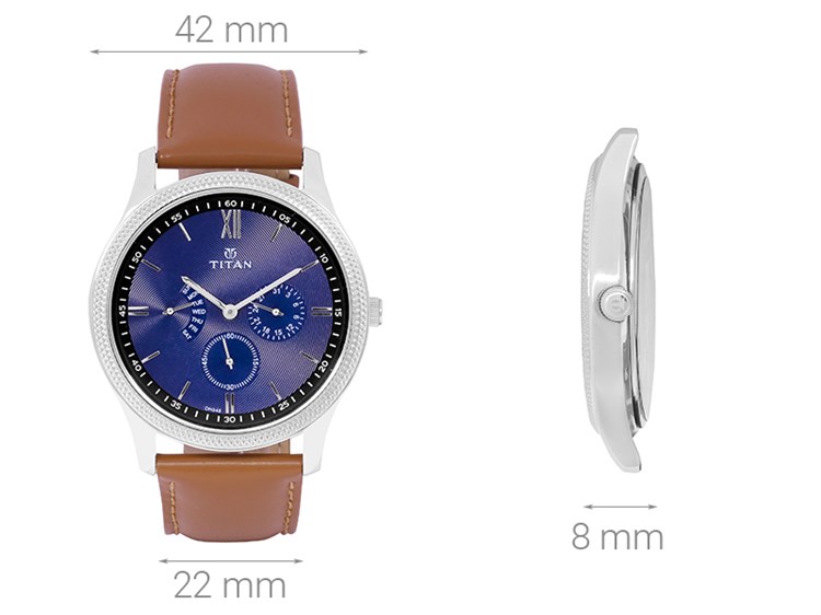 Đồng hồ TITAN Retrograde 42 mm Nam 1768SL03 Màu Nâu