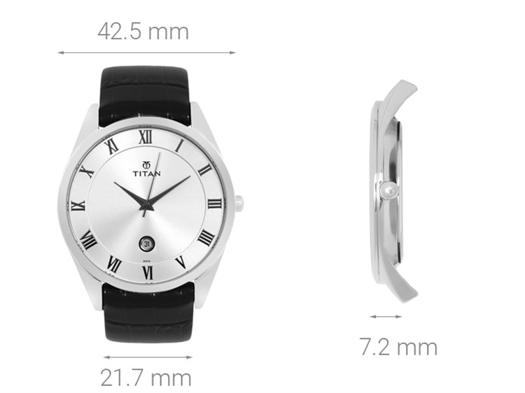 Đồng hồ TITAN 42.5 mm Nam 90054SL01 Màu Đen